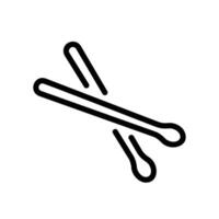 stick drum Line Icon White Background vector
