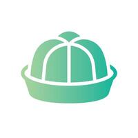jelly Flat Gradient Icon White Background vector