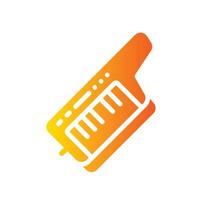 keytar Flat Gradient Icon White Background vector