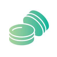 macarons Flat Gradient Icon White Background vector