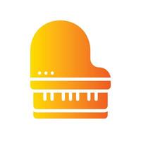 piano Flat Gradient Icon White Background vector
