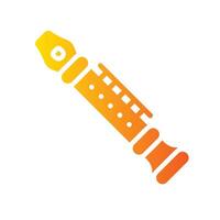 flute Flat Gradient Icon White Background vector