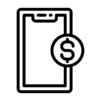 Business smartphone icon line vector