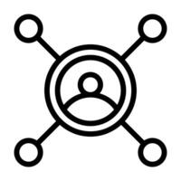 Business connection icon line vector