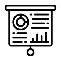 Business presentation icon line vector