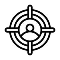 Business target icon line vector