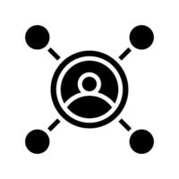Business connection icon glyph vector