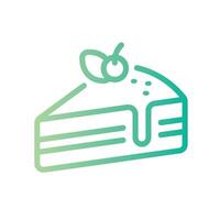 cake Line Gradient Icon White Background vector