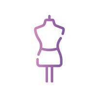 mannequin Line Gradient Icon White Background vector
