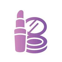 makeup Flat Gradient Icon White Background vector