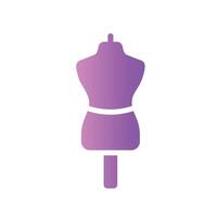 mannequin Flat Gradient Icon White Background vector