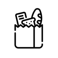 grocery Line Icon White Background vector