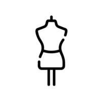 mannequin Line Icon White Background vector