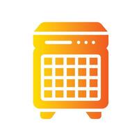 amplifier Flat Gradient Icon White Background vector