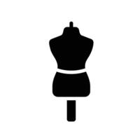 mannequin Glyph Icon White Background vector