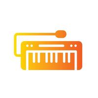 melodica Flat Gradient Icon White Background vector