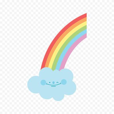 Hand drawn rainbow element Boho rainbow hand drawn illustration