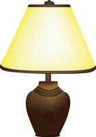 illustration of a table lamp design on a white background vector