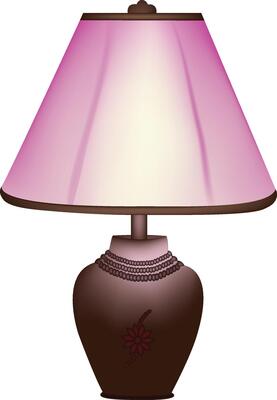 illustration of a table lamp design on a white background