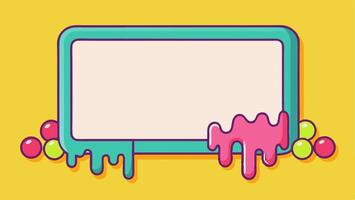 A colorful screen with a pink and blue background vector