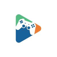 play button game controller logo icon illustration vector
