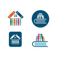 book illustration icon of library vector