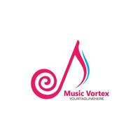 music note vortex concept icon design vector