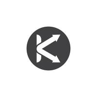 k Letter arrow Logo Template vector