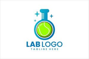 Lab and sports logo combining precision and energy for diverse branding needs vector