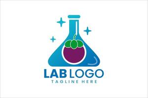 Fresh and creative fusion of lab and mangosteen, perfect for innovative branding vector