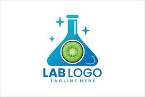 Unique fusion of lab and kiwi for fresh, innovative branding and creative projects vector