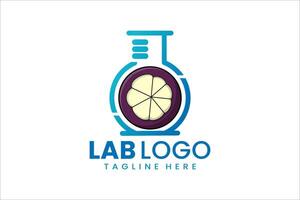 Fresh and creative fusion of lab and mangosteen, perfect for innovative branding vector