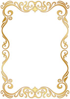 Vintage frame, Roman decoration, golden corner, golden graphic elements