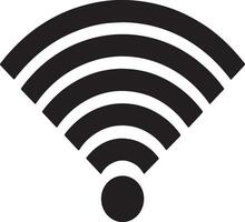 Minimalist Wi-Fi icon black and white simple geometric design. vector