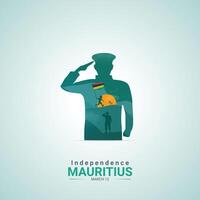 happy independence day Mauritius greetings. abstract illustration design. vector