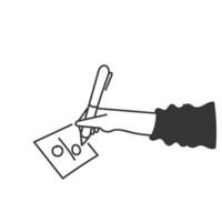 hand writing on paper with pen and paper vector
