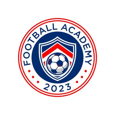Football Academy Badge Logo Design Template. Sport Team Identity Illustration.