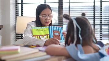 Portrait of children doing learning activities in the classroom video