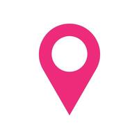 Pink location map pin icon illustration. vector