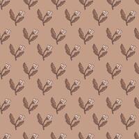 Abstract Mocha Mousse Leaf Pattern vector