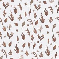 Small Floral Pattern Mocha Mousse vector