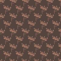 Minimalist Mocha Mousse Berry Pattern vector