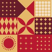 Golden Motif Tile Pattern Artwork vector