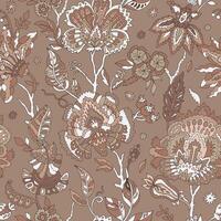 Abstract Leaf Pattern Mocha Mousse vector