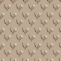 Minimalist Mocha Mousse Floral Pattern vector