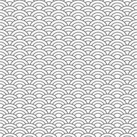 Seamless pattern with fish scales pattern, geometric round shape, black and white colour, modern design stripes background. illustration. vector