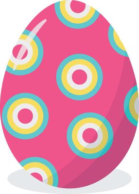 Red Easter Eggs with Simple Pattern Design Style