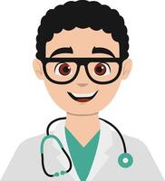 Men Doctor with Uniform and Glasses vector