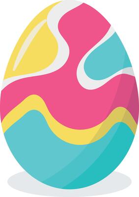 Easter Eggs in Abstract Pattern Design