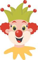 Crazy Clown Mask with Smile Expression vector